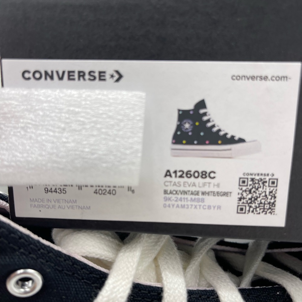 Converse WMNS Multi Polka Dot High-Tops
CTAS EVA LIFT HI
BLACK/VINTAGE Sneakers - Picture 16 of 16